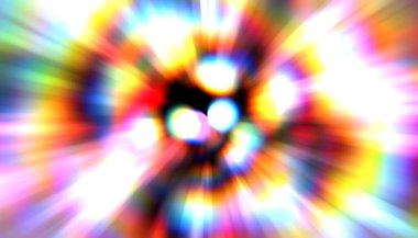 Parlak, canlı ve renkli duvar kağıtları. Parlayan parçacıkları ve çizgileri olan ışık patlaması yıldızı. Güzel soyut ışın arkaplanı.