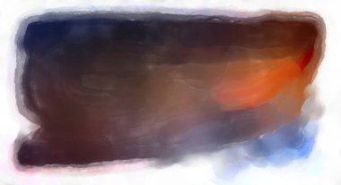 Soyut renkli suluboya çerçeve beyaz arkaplanda izole edildi. Dijital resim. Tasarım veya metnin için fırça şablonu.