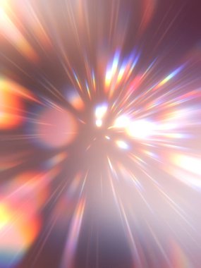 Parlak, canlı ve renkli duvar kağıtları. Parlayan parçacıkları ve çizgileri olan ışık patlaması yıldızı. Güzel soyut ışın arkaplanı.
