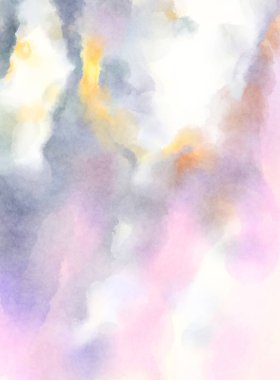 Modern fırça darbeleri. Poster, duvar sanatı, afiş, kart, kitap kapağı veya ambalaj için rahatlatıcı kompozisyonun yumuşak renkli çizimi. Pastel renklerle suluboya.