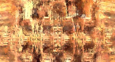 Tuval üzerinde etkileyici fırçalanmış resim. Soyut doku. 2D çizim. Geniş fırça darbeleri. Modern dijital sanat. Çağdaş fırça. Modern ifade. Popüler biçim boyanmış resim.