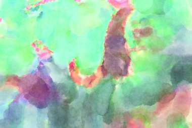 Modern fırça darbeleri. Poster, duvar sanatı, afiş, kart, kitap kapağı veya ambalaj için rahatlatıcı kompozisyonun yumuşak renkli çizimi. Pastel renklerle suluboya.