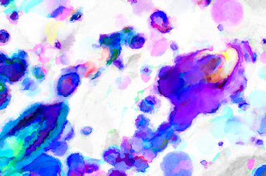 Modern fırça darbeleri. Poster, duvar sanatı, afiş, kart, kitap kapağı veya ambalaj için rahatlatıcı kompozisyonun yumuşak renkli çizimi. Pastel renklerle suluboya.