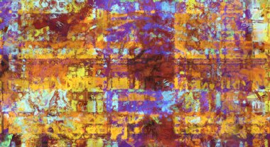 Kaos duvarı sanatı. Sanatsal canlılık ve renkli duvar kâğıdı. Kaotik resim. Taranmış Boyalı Soyut Arkaplan. Fırça darbesi ile boyanmış. Tuval üzerinde etkileyici fırçalanmış resim