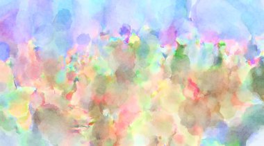 Modern fırça darbeleri. Poster, duvar sanatı, afiş, kart, kitap kapağı veya ambalaj için rahatlatıcı kompozisyonun yumuşak renkli çizimi. Pastel renklerle suluboya.