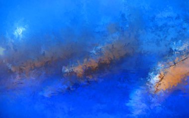 Tuval üzerinde etkileyici fırçalanmış resim. Soyut doku. 2D çizim. Geniş fırça darbeleri. Modern dijital sanat. Çağdaş fırça. Modern ifade. Popüler biçim boyanmış resim.