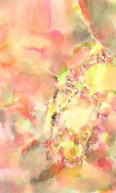 Modern fırça darbeleri. Poster, duvar sanatı, afiş, kart, kitap kapağı veya ambalaj için rahatlatıcı kompozisyonun yumuşak renkli çizimi. Pastel renklerle suluboya.