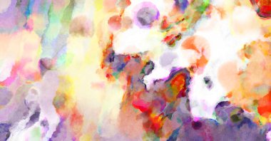 Modern fırça darbeleri. Poster, duvar sanatı, afiş, kart, kitap kapağı veya ambalaj için rahatlatıcı kompozisyonun yumuşak renkli çizimi. Pastel renklerle suluboya.