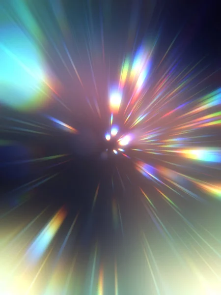 Glossy Vibrant Colorful Wallpaper Light Explosion Star Glowing Particles Lines — Stock Photo, Image