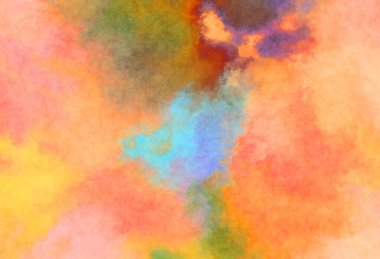 Modern fırça darbeleri. Poster, duvar sanatı, afiş, kart, kitap kapağı veya ambalaj için rahatlatıcı kompozisyonun yumuşak renkli çizimi. Pastel renklerle suluboya.