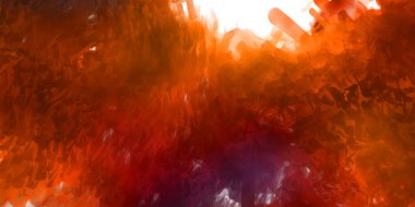 Vahşi ve büyük fırça darbeleri. Beyaz arka planda fırçalanmış soyut resim. Fırça darbesi ile boyanmış. Boya darbeleri. 2B Görüntü.