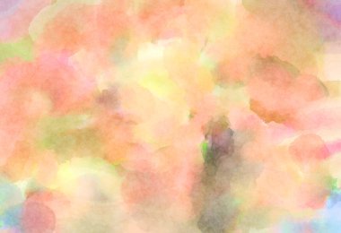 Modern fırça darbeleri. Poster, duvar sanatı, afiş, kart, kitap kapağı veya ambalaj için rahatlatıcı kompozisyonun yumuşak renkli çizimi. Pastel renklerle suluboya.