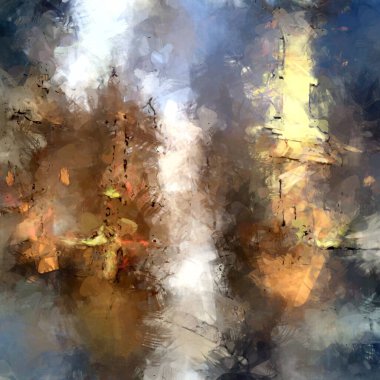 Tuval üzerinde etkileyici fırçalanmış resim. Soyut doku. 2D çizim. Geniş fırça darbeleri. Modern dijital sanat. Çağdaş fırça. Modern ifade. Popüler biçim boyanmış resim.