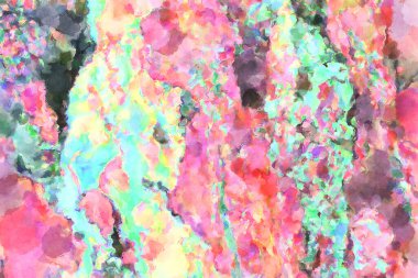 Modern fırça darbeleri. Poster, duvar sanatı, afiş, kart, kitap kapağı veya ambalaj için rahatlatıcı kompozisyonun yumuşak renkli çizimi. Pastel renklerle suluboya.