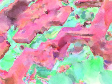 Modern fırça darbeleri. Poster, duvar sanatı, afiş, kart, kitap kapağı veya ambalaj için rahatlatıcı kompozisyonun yumuşak renkli çizimi. Pastel renklerle suluboya.