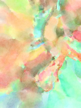 Modern fırça darbeleri. Poster, duvar sanatı, afiş, kart, kitap kapağı veya ambalaj için rahatlatıcı kompozisyonun yumuşak renkli çizimi. Pastel renklerle suluboya.