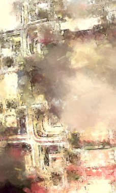 Tuval üzerinde etkileyici fırçalanmış resim. Soyut doku. 2D çizim. Geniş fırça darbeleri. Modern dijital sanat. Çağdaş fırça. Modern ifade. Popüler biçim boyanmış resim.