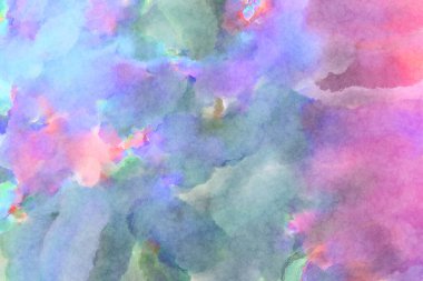 Modern fırça darbeleri. Poster, duvar sanatı, afiş, kart, kitap kapağı veya ambalaj için rahatlatıcı kompozisyonun yumuşak renkli çizimi. Pastel renklerle suluboya.