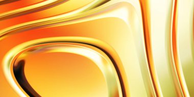 Renkli dalgalı yansıtıcı duvar kağıdının üç boyutlu çizimi. Duvar kağıdı, afiş, arkaplan, kart, kitap kapağı veya web sitesi için grafiksel illüstrasyon. Soyut arkaplan. 