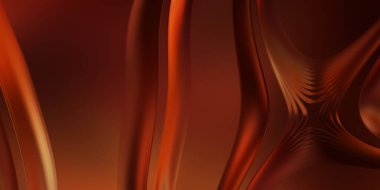 Renkli dalgalı yansıtıcı duvar kağıdının üç boyutlu çizimi. Duvar kağıdı, afiş, arkaplan, kart, kitap kapağı veya web sitesi için grafiksel illüstrasyon. Soyut arkaplan. 