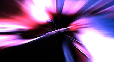 Hızlı yüksek hız bulanıklaştırma arkaplanı. Işık teknolojisi soyut duvar kağıdı. Renkli ışık enerjisi parlamaları. Çarpık grafik hareket arkaplanı. Dinamik patlama flaşı. İvme etkisi.