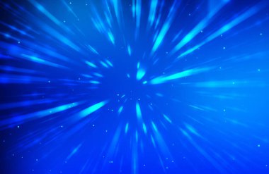 Parlak, canlı ve renkli duvar kağıtları. Parlayan parçacıkları ve çizgileri olan ışık patlaması yıldızı. Güzel soyut ışın arkaplanı.