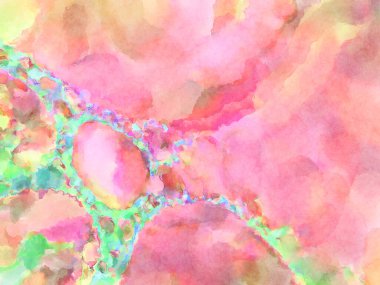 Modern fırça darbeleri. Poster, duvar sanatı, afiş, kart, kitap kapağı veya ambalaj için rahatlatıcı kompozisyonun yumuşak renkli çizimi. Pastel renklerle suluboya.