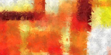 Doğrusal ve geometrik şekilli modern sanat. Renkli çağdaş sanat eserleri. Painton tuvalinin renk vuruşları. Soyut arkaplanda fırça darbeleri. Fırça boyası. Duvar sanatı.