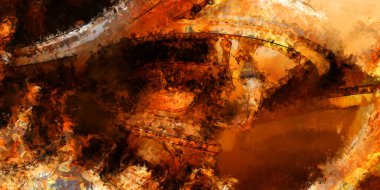 Tuval üzerinde etkileyici fırçalanmış resim. Soyut doku. 2D çizim. Geniş fırça darbeleri. Modern dijital sanat. Çağdaş fırça. Modern ifade. Popüler biçim boyanmış resim.