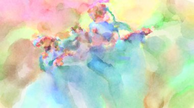 Modern fırça darbeleri. Poster, duvar sanatı, afiş, kart, kitap kapağı veya ambalaj için rahatlatıcı kompozisyonun yumuşak renkli çizimi. Pastel renklerle suluboya.