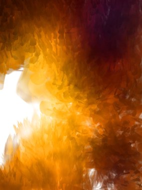 Vahşi ve büyük fırça darbeleri. Beyaz arka planda fırçalanmış soyut resim. Fırça darbesi ile boyanmış. Boya darbeleri. 2B Görüntü.