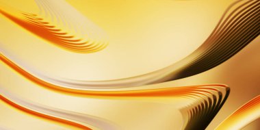 Renkli dalgalı yansıtıcı duvar kağıdının üç boyutlu çizimi. Duvar kağıdı, afiş, arkaplan, kart, kitap kapağı veya web sitesi için grafiksel illüstrasyon. Soyut arkaplan. 