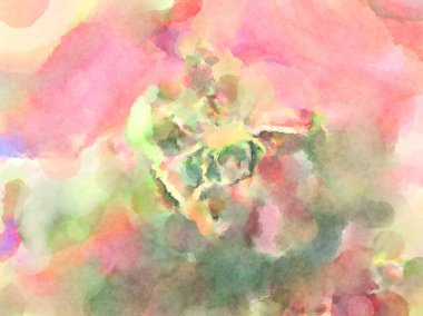 Modern fırça darbeleri. Poster, duvar sanatı, afiş, kart, kitap kapağı veya ambalaj için rahatlatıcı kompozisyonun yumuşak renkli çizimi. Pastel renklerle suluboya.