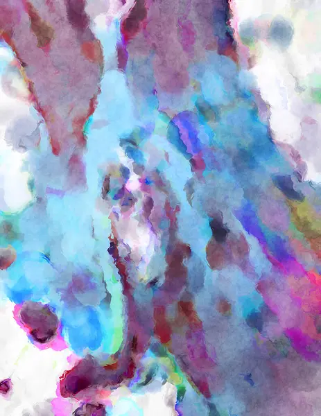 Modern fırça darbeleri. Poster, duvar sanatı, afiş, kart, kitap kapağı veya ambalaj için rahatlatıcı kompozisyonun yumuşak renkli çizimi. Pastel renklerle suluboya.