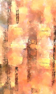 Tuval üzerinde etkileyici fırçalanmış resim. Soyut doku. 2D çizim. Geniş fırça darbeleri. Modern dijital sanat. Çağdaş fırça. Modern ifade. Popüler biçim boyanmış resim.