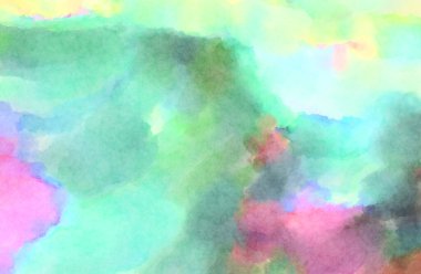 Modern fırça darbeleri. Poster, duvar sanatı, afiş, kart, kitap kapağı veya ambalaj için rahatlatıcı kompozisyonun yumuşak renkli çizimi. Pastel renklerle suluboya.