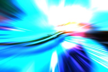 Hızlı yüksek hız bulanıklaştırma arkaplanı. Işık teknolojisi soyut duvar kağıdı. Renkli ışık enerjisi parlamaları. Çarpık grafik hareket arkaplanı. Dinamik patlama flaşı. İvme etkisi.