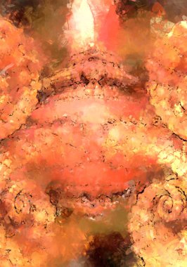 Tuval üzerinde etkileyici fırçalanmış resim. Soyut doku. 2D çizim. Geniş fırça darbeleri. Modern dijital sanat. Çağdaş fırça. Modern ifade. Popüler biçim boyanmış resim.