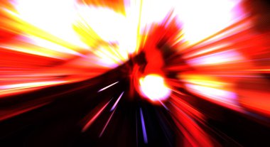 Hızlı yüksek hız bulanıklaştırma arkaplanı. Işık teknolojisi soyut duvar kağıdı. Renkli ışık enerjisi parlamaları. Çarpık grafik hareket arkaplanı. Dinamik patlama flaşı. İvme etkisi.