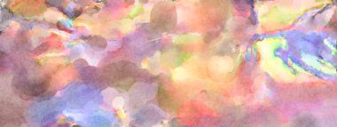 Modern fırça darbeleri. Poster, duvar sanatı, afiş, kart, kitap kapağı veya ambalaj için rahatlatıcı kompozisyonun yumuşak renkli çizimi. Pastel renklerle suluboya.