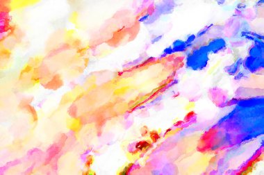 Modern fırça darbeleri. Poster, duvar sanatı, afiş, kart, kitap kapağı veya ambalaj için rahatlatıcı kompozisyonun yumuşak renkli çizimi. Pastel renklerle suluboya.