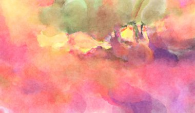 Modern fırça darbeleri. Poster, duvar sanatı, afiş, kart, kitap kapağı veya ambalaj için rahatlatıcı kompozisyonun yumuşak renkli çizimi. Pastel renklerle suluboya.