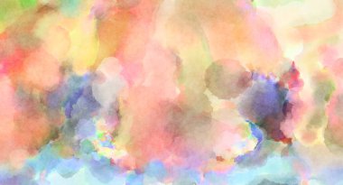 Modern fırça darbeleri. Poster, duvar sanatı, afiş, kart, kitap kapağı veya ambalaj için rahatlatıcı kompozisyonun yumuşak renkli çizimi. Pastel renklerle suluboya.