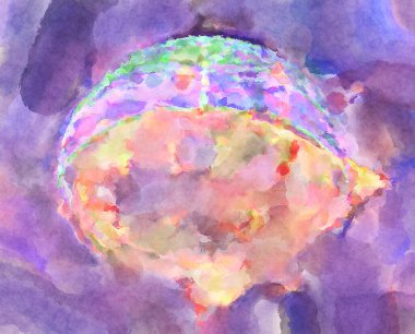 Modern fırça darbeleri. Poster, duvar sanatı, afiş, kart, kitap kapağı veya ambalaj için rahatlatıcı kompozisyonun yumuşak renkli çizimi. Pastel renklerle suluboya.