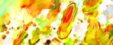 Modern fırça darbeleri. Poster, duvar sanatı, afiş, kart, kitap kapağı veya ambalaj için rahatlatıcı kompozisyonun yumuşak renkli çizimi. Pastel renklerle suluboya.