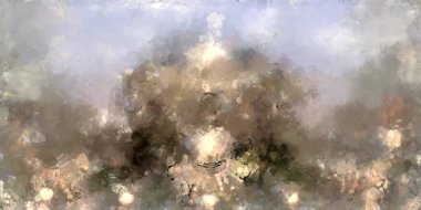 Tuval üzerinde etkileyici fırçalanmış resim. Soyut doku. 2D çizim. Geniş fırça darbeleri. Modern dijital sanat. Çağdaş fırça. Modern ifade. Popüler biçim boyanmış resim.