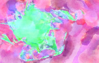 Modern fırça darbeleri. Poster, duvar sanatı, afiş, kart, kitap kapağı veya ambalaj için rahatlatıcı kompozisyonun yumuşak renkli çizimi. Pastel renklerle suluboya.