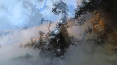 Tuval üzerinde etkileyici fırçalanmış resim. Soyut doku. 2D çizim. Geniş fırça darbeleri. Modern dijital sanat. Çağdaş fırça. Modern ifade. Popüler biçim boyanmış resim.