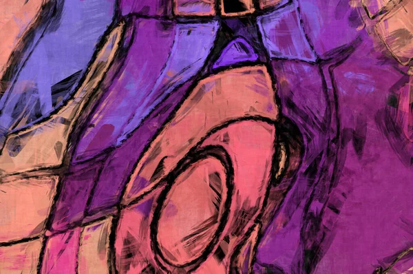 Хаос Стены Искусства Художественные Яркие Красочные Обои Хаотическая Картина Брызгалов — стоковое фото