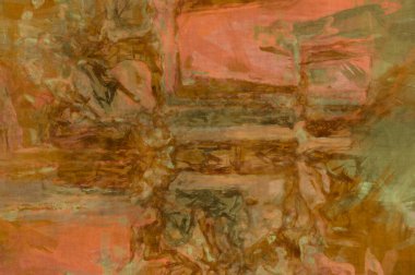 Kaos duvarı sanatı. Sanatsal canlılık ve renkli duvar kâğıdı. Kaotik resim. Taranmış Boyalı Soyut Arkaplan. Fırça darbesi ile boyanmış. Tuval üzerinde etkileyici fırçalanmış resim